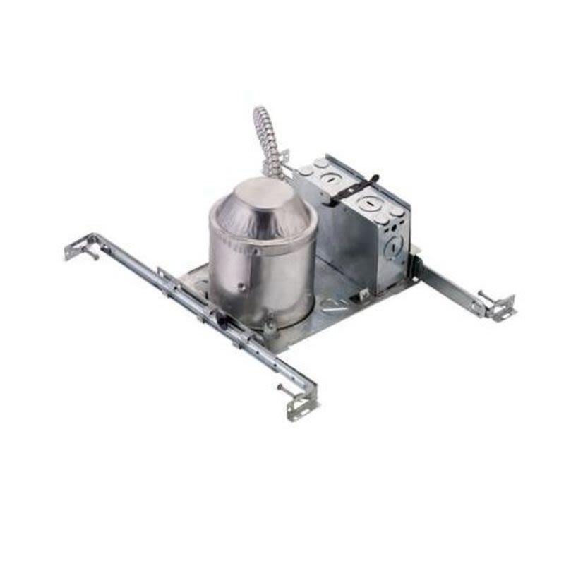 Lithonia Lighting L3R R6 L3R Airtight Contractor Select Downlight Housing, Incandescent Lamp, IC/Non-IC Insulation, 120 V AC, 4-1/4 in Ceiling Opening, Steel Housing